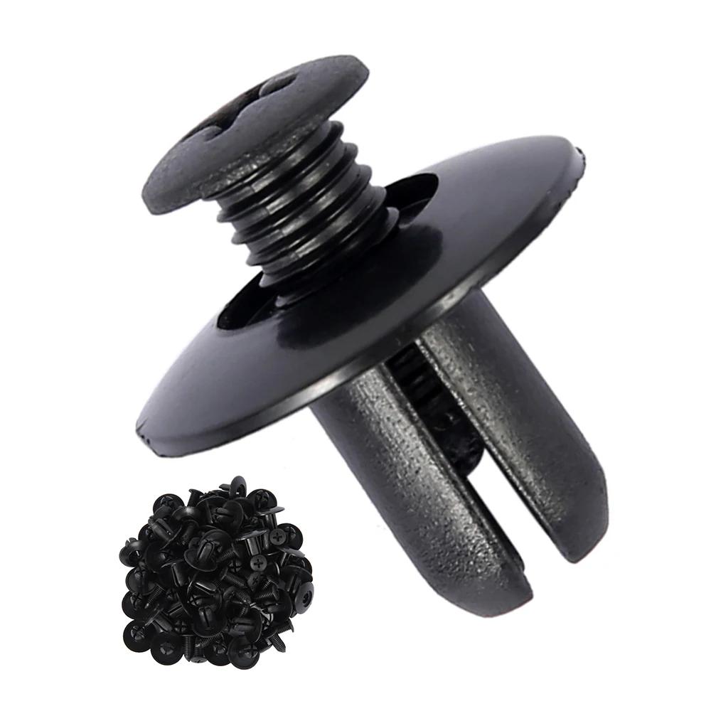 50pcs Auto Fastener Clip 6mm 8mm 9mm Car Retainer Kit Door Trim Panel Clips Plastic Fastener Screw Rivet Clips Car Accessories