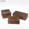 Vintage-Inspired Wooden Boxes With Lid Square Hinged Jewellery Craft Storage Box For Home Decoration DIY Hand-Made Mother's Day