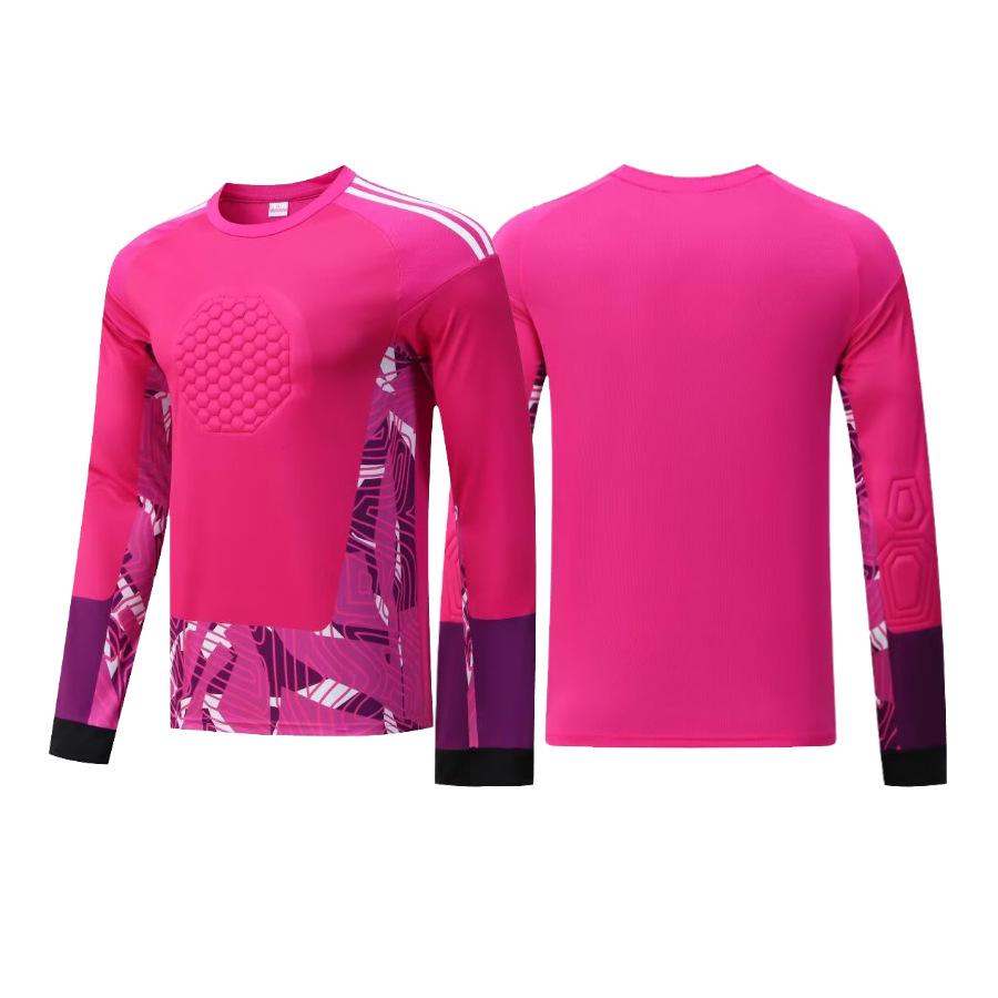 Goalkeeper Soccer Uniform Set with Long Sleeve Padded Jersey Adult 3XL
