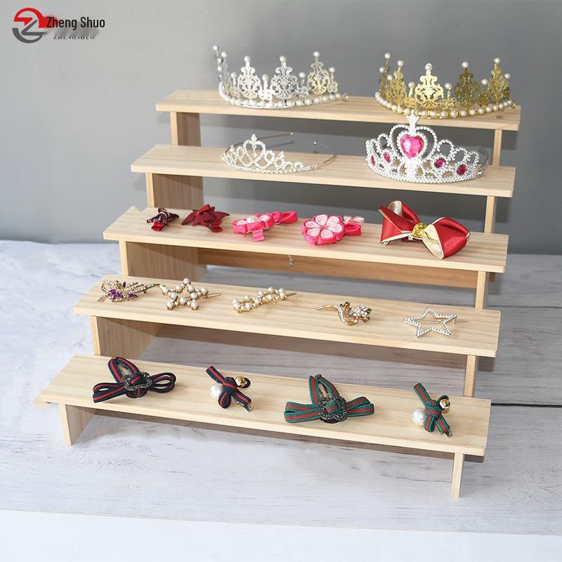 Solid Wood Tiered Bracelet & Hairpin Display Stand