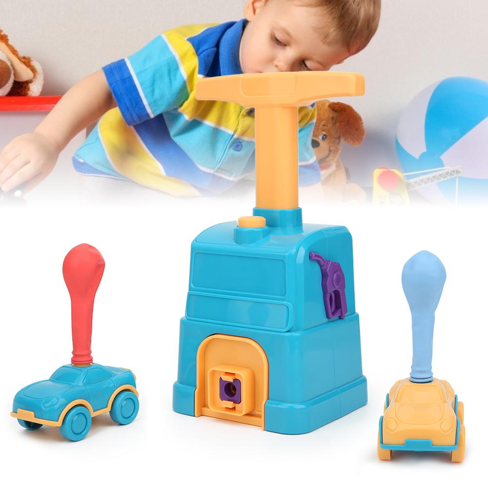 Inertial Power Balloon Car Educational Portable Lightweight Children Kid Toy GiftBlue