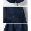 Pantalones cortos vaqueros vintage de talla grande para mujer, ligeros, de corte holgado, adelgazantes, de cintura alta, pierna recta, pierna ancha