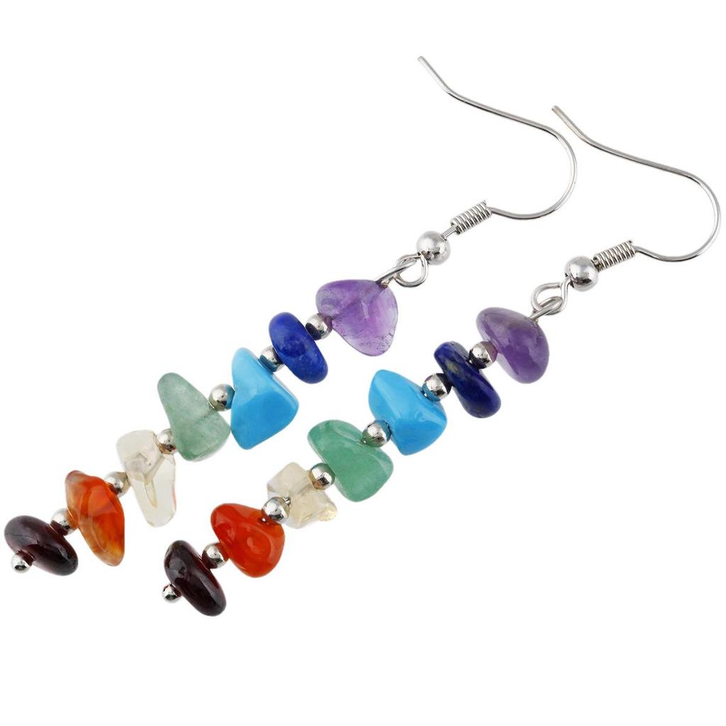 Seven-Color Crystal Tassel Earrings: Dopamine Style Women's Jewelry