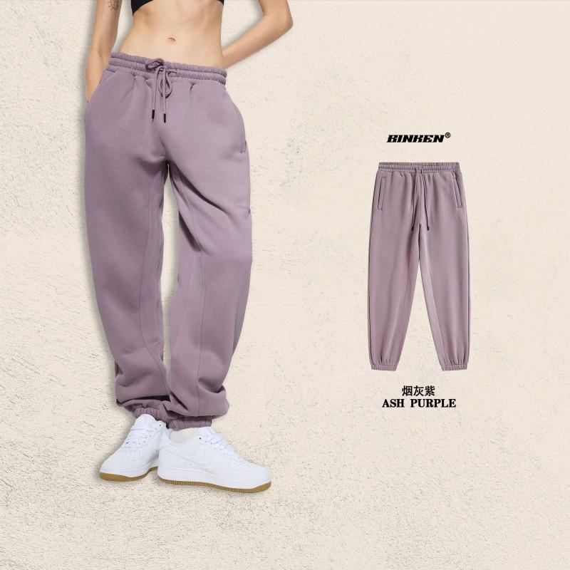 Men Women Warm Fleece Lined Hooded Sweatshirt Set Casual Loose Fit Winter Outfit Pure Color Streetwear