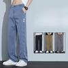 Spring and Summer Ice Silk Air-conditioned Pants, Loose Straight Tube, Lightweight, Breathable, Trendy, Ultra-thin Men's Casual Pants