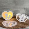 Silicone Mould Mother's Day Silhouettes Molds Plasters Molds Heart Casting Molds for Wedding Home Decoration