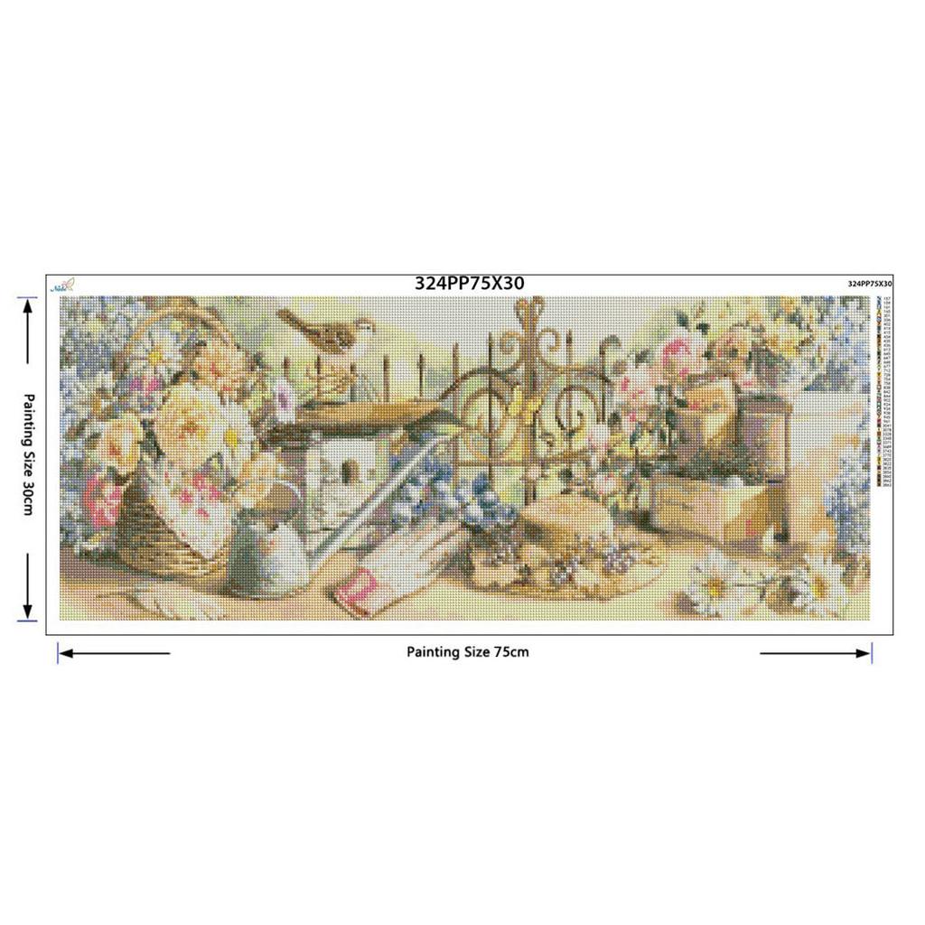 Flor Pájaro Primavera Escénico DIY Bordado de Diamantes Pintura de Diamantes 5D