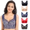 Sexy Large Size Underwear Female Sense of Lace Thin Section Without Steel Ring Undershirt Type Increased Sports Sleep Polymerization Bra