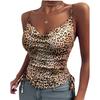 Popular European And American Summer Printing Sling Solid Color Dark V-Neck Sling Tight Drawstring Casual Small Vest