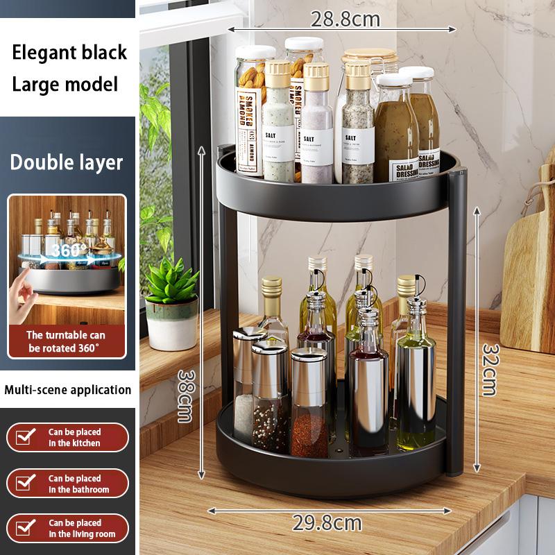 Scatola Porta Spezie Rotante a 360° per Frigorifero da Cucina Scaffale Artefatto Scaffale Spezie Scatola Organizzatrice per Gioielli