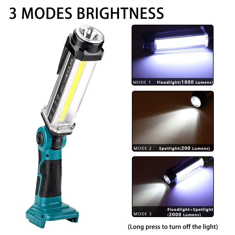 35W Handheld Light For Dewalt For Makita/Bosch/Milwaukee/BlackDecker/Craftsman/Ryobi 18V Li-Ion Battery 2000 LM Work Lights