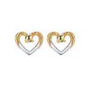 New 14K Gold-coated 925 Sterling Silver Earrings Wholesale Inlaid Zircon Heart-shaped Snake Stud Earrings Niche European and American Silver Jewelry