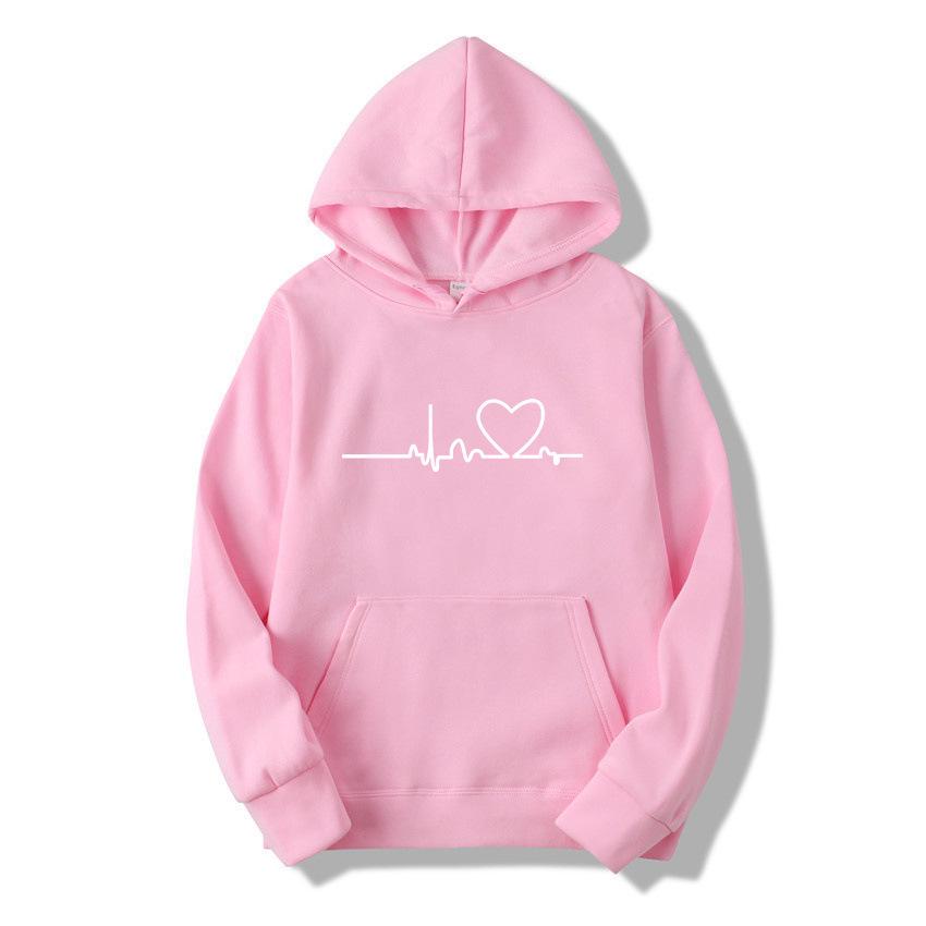 Trendy Cross-Border Couple Hoodies: Autumn/Winter Velvet Print with Kangaroo Pocket