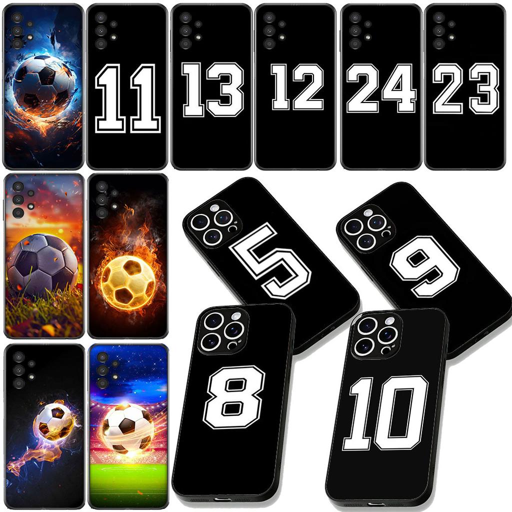Number Football Basketball Lucky 7 8 10 23 Phone Case for Samsung Galaxy S22 S21 S20 FE Ultra Plus A35 A36 A37 A33 A34 A04 A71