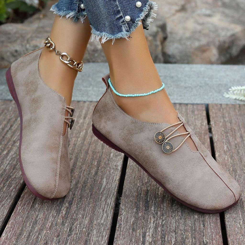 Spring and Autumn New Women's Flat Shoes Soft and Comfortable Walking Light Non-slip Loafers Fashion Women's Leather Shoes