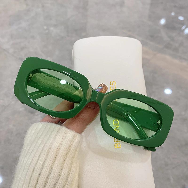 Candy Color Square Sunglasses Women For Men Fashion Vintage Trending Sun Glasses Punk Hip Hop Luxury Brand Designer Shades