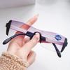Unisex Fashion Bifocal Reading Glasses Trendy Rimless HD Far Sight Eyeglasses Men Women Ultralight Near Far Eyewear +1.0+1.5+4.0