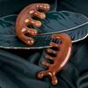Gua Sha Scraping Board Comfort Brown Massager Hair Scalp Makeup Wide-toothed Comb,for Body Head Facial Resin