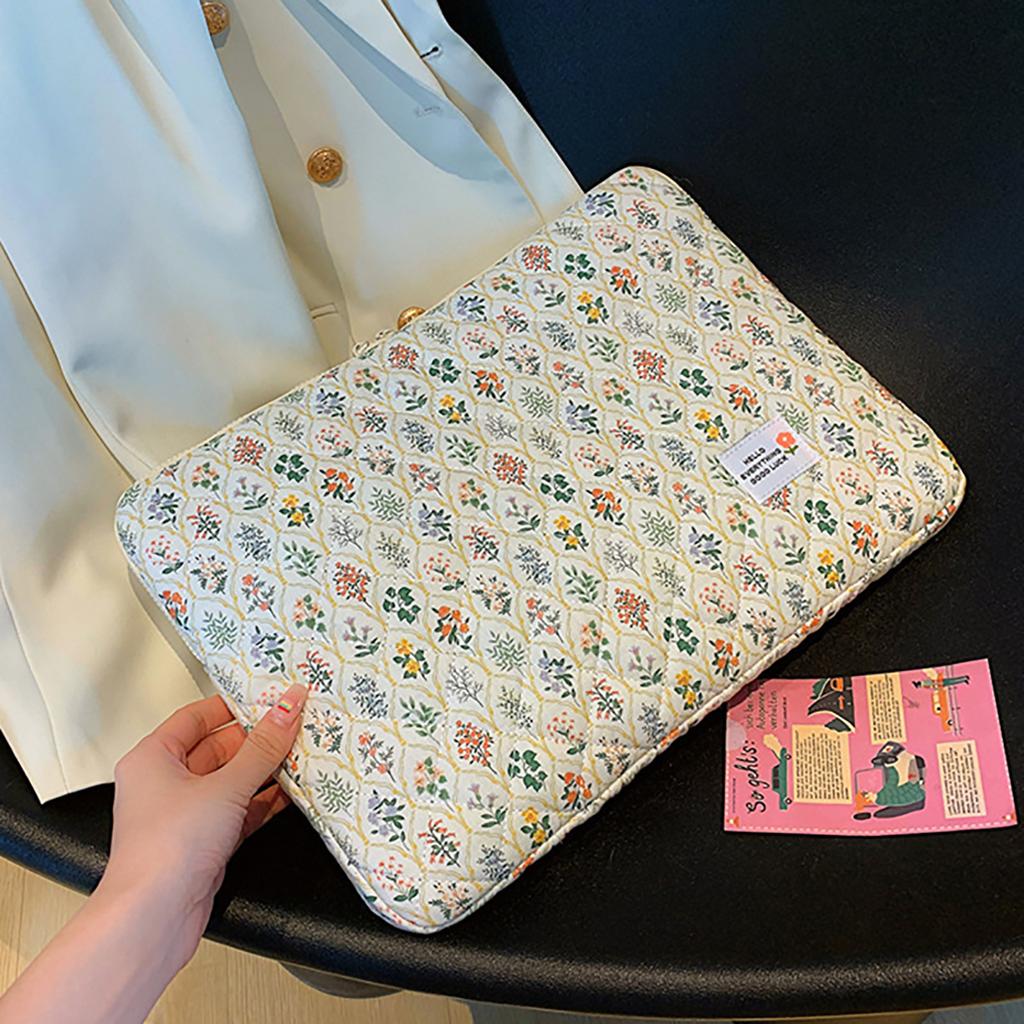 Flower Pattern Laptop Sleeve Case Bags For Ipad Air Pro 11 Inch Cover Laptop Bag Inner Bag Flat Bag