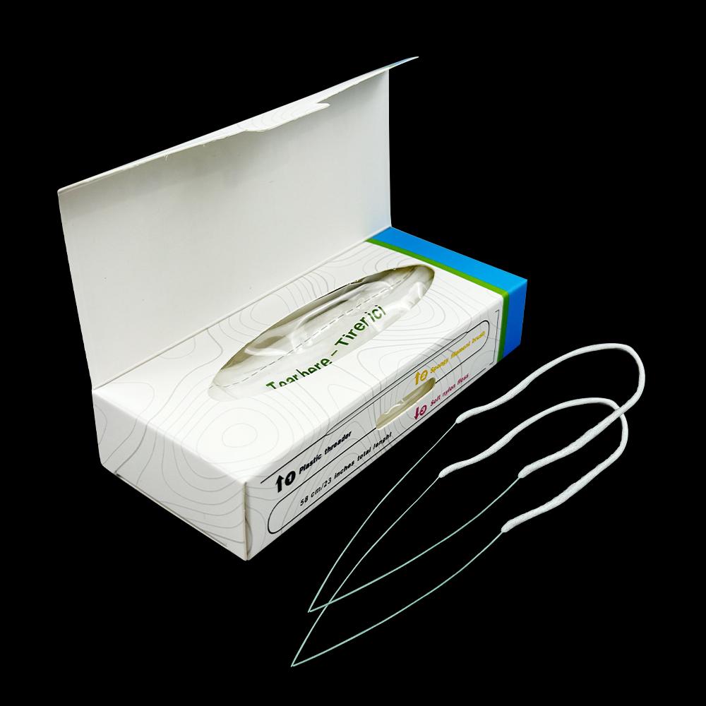 50pcs/box Orthodontic Floss Toothpick Multifunctional Oral Tooth Cleaning Wire Line Threaders For Dental Braces Bridge Implants