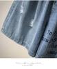 Plus Size Women's Embroidered Denim Shorts - Summer 2026, Loose Fit, Wide Hips, Thick Slimming, Wide-Leg Capri Pants