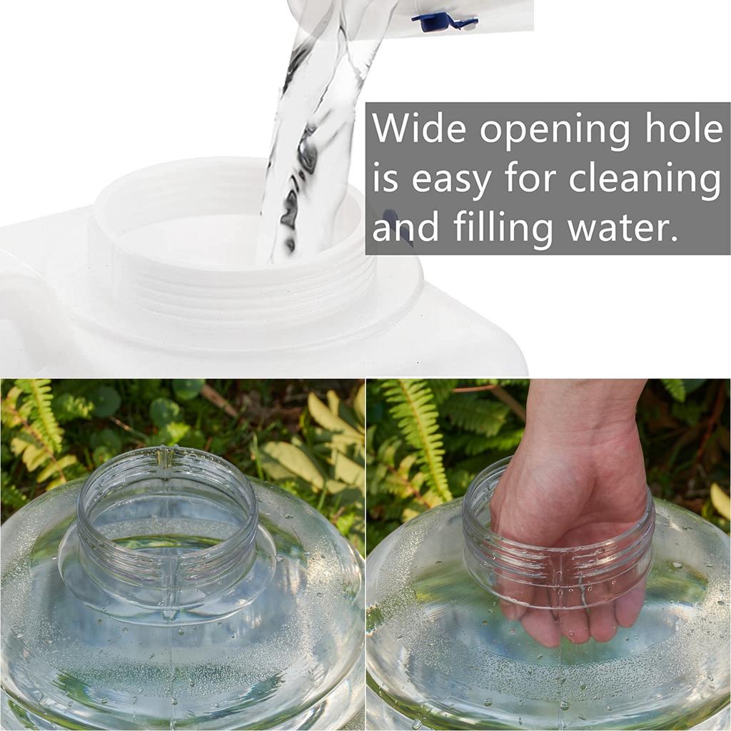 15L Liter Lebensmittelqualität PC Wasserbehälter Auto Camping Kanister mit Wasserhahn Tragbarer Griff Lagerung Wasser Flüssigkeitsflasche