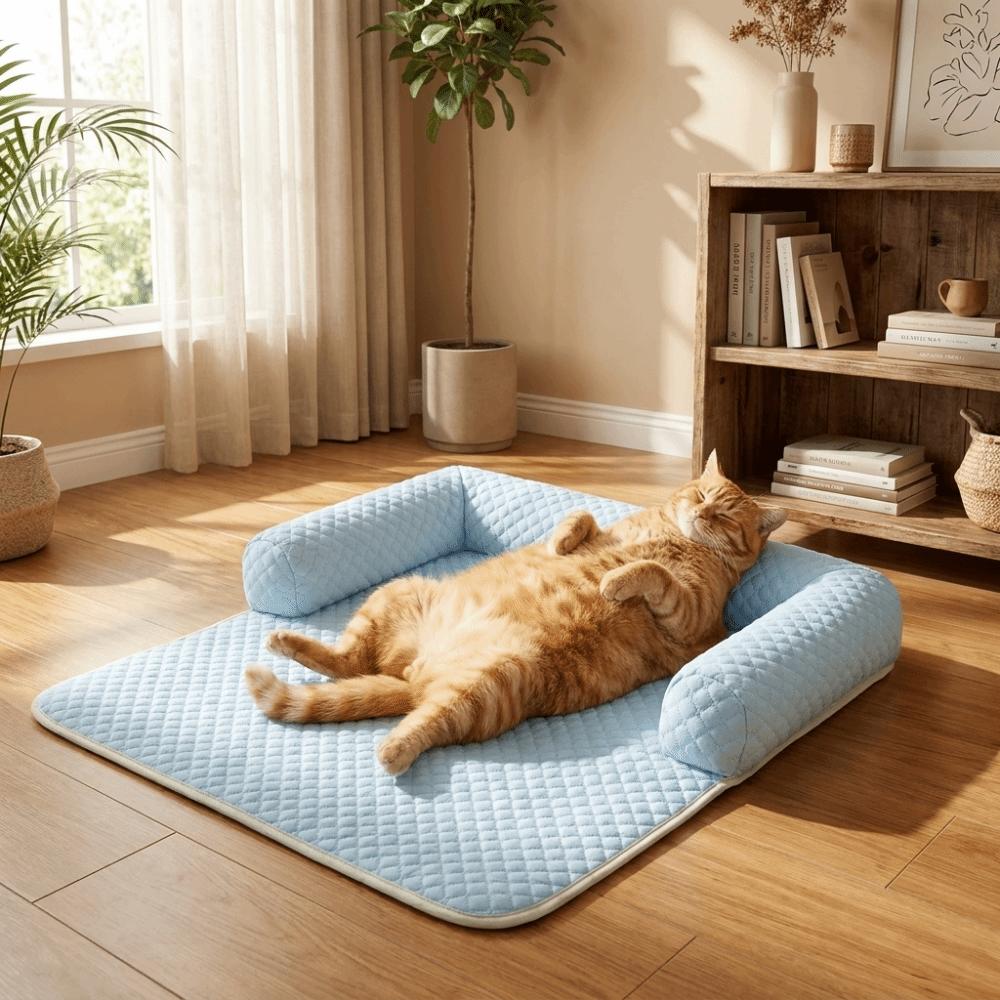 Non-Slip Pet Sleeping Pad Detachable Dog Sofa Cushion Dog Accessories Cat Cold Bed Mat  Pet Kennel