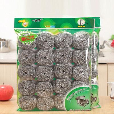 Stainless Steel Brush Cleaner Balls, Multi-Purpose Kitchen Cleaning Scrubber. Essential Cleaning Tool For Home, Outdoor, & BBQ. 2-In-1 Sponge