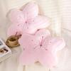 Plush Toy Cherry Blossom Shape Comfortable Touch Full Filling Smell-less Fine Workmanship Cushion No Deformation Kawaii Flower Plush Pillow Household