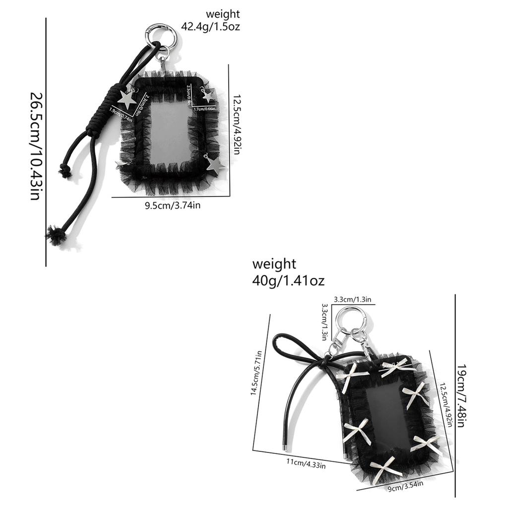 Γοτθική Θήκη Φωτοκάρτας Δαντέλα Kpop Θήκη Φωτοκάρτας με Μπρελόκ Θήκη Κάρτας ID Μπρελόκ Κρεμαστό Μανίκια Κάρτας Μαθητή