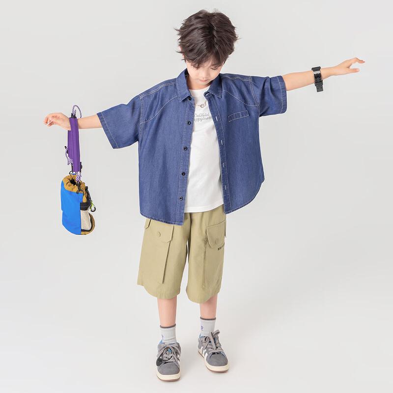 Boys' Vintage Lyocell Denim Short-Sleeve Shirt