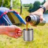 Compact Titanium Water Cup Double Wall Outdoor Coffeee Bottle Portable Camping Mug  Backpacking