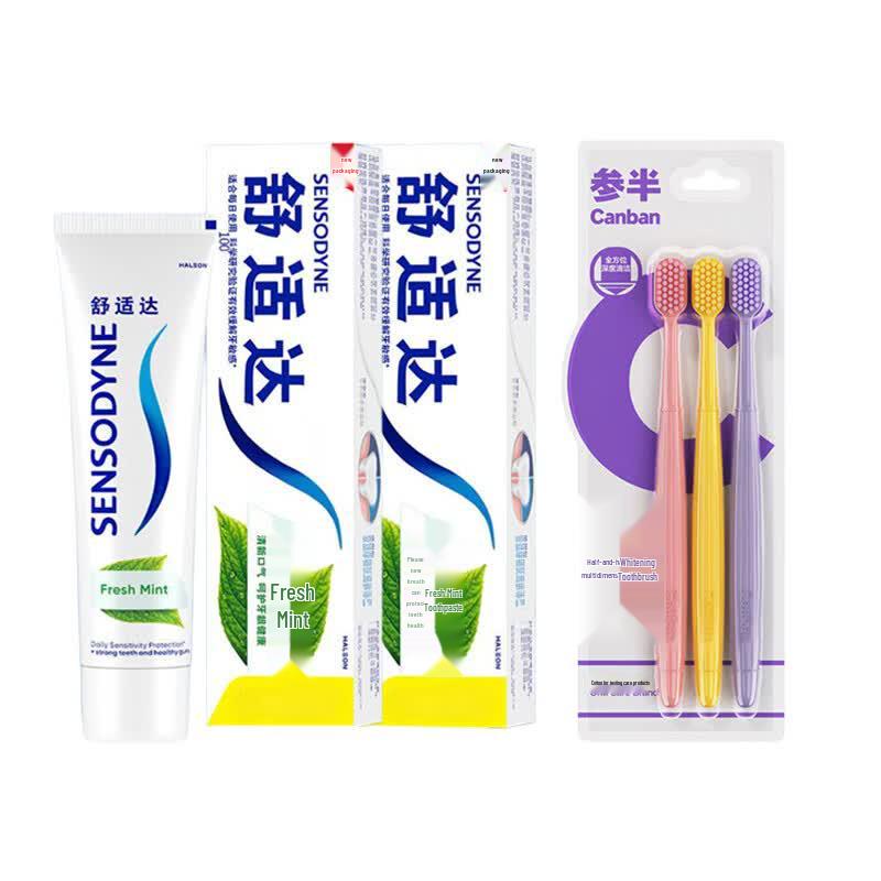 Cansban Toothbrush & Sensodyne Toothpaste Bundle