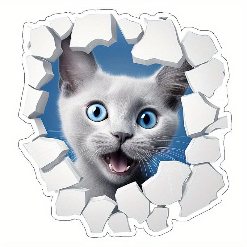 

3D Наклейки на машину с кошкой, Съемные виниловые наклейки, Маскировка царапин, Автоаксессуары, Водонепроницаемая, Украшение кузова бампера окна автомобиля