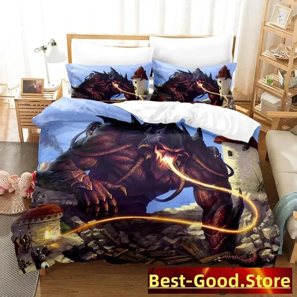 Demon Monster Satan Bedding Set Single Twin Printed Bed Set With Pillowcase Bed Duvet Cover Single Double Queen Super King Size