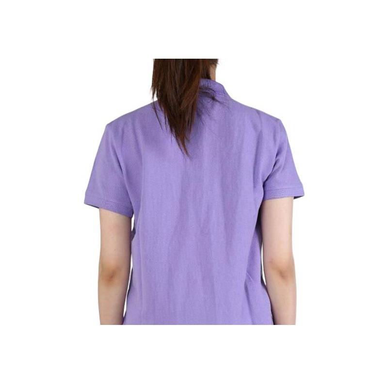 Ralph Lauren Signature Pony Embroidered Cotton Mesh Polo Shirt Women Cactus Purple 211506471-118