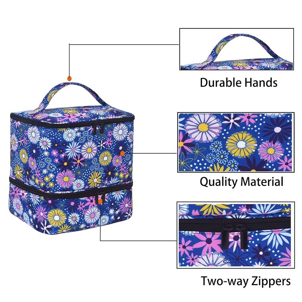 Holds 30 Bottles and Nail Lamp Nail Polish Storage Bag Essential Oil Storage Box  Makeup Carrying