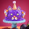 80pcs Halloween Cake Topper Halloween Classic Tricolor Balls Cake Topper for Halloween Carnival Birthday Wedding Anniversary