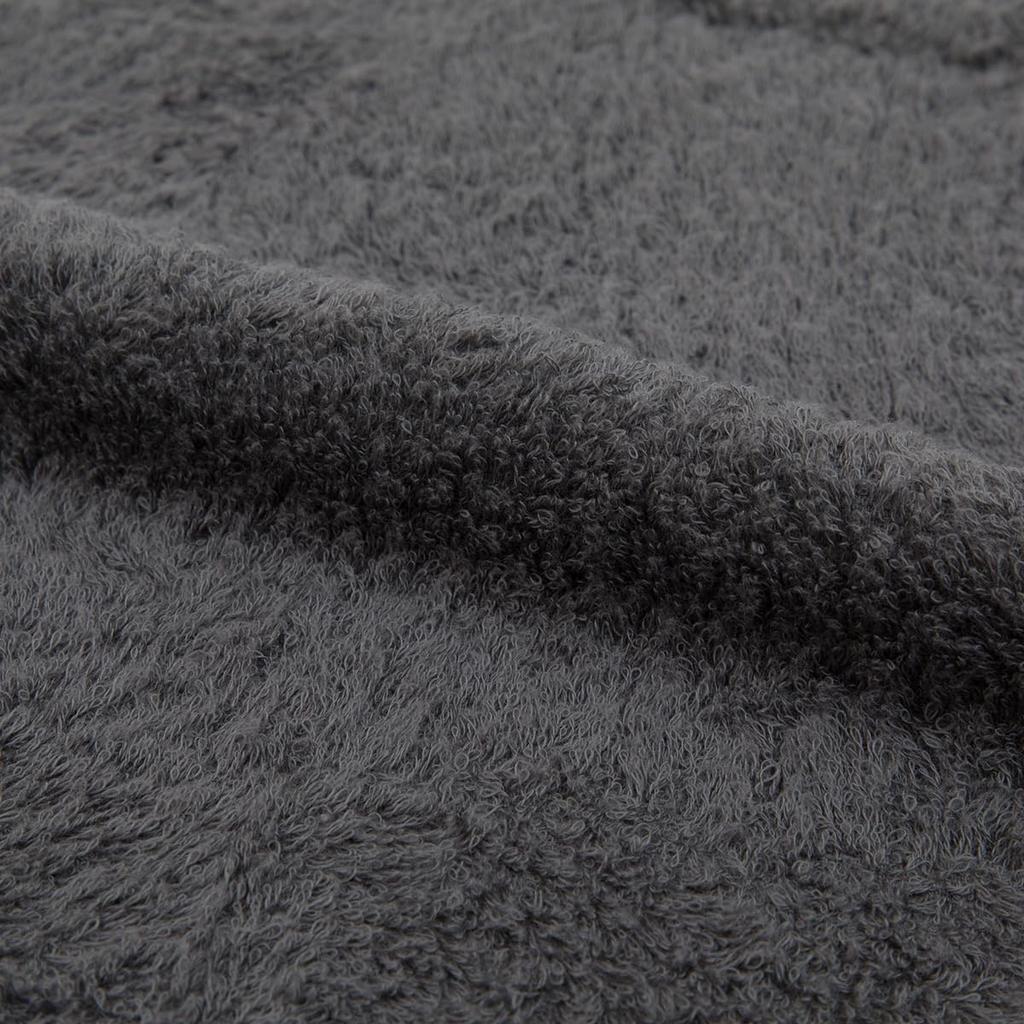 Nitori Imabari Fluffy Bath Towel, Dark Gray, NITORI 7771857