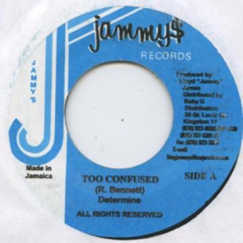 

7inch Record DETERMINE - Too Confused Jammys 2003 Jamaica Reggae, Ska & Dub