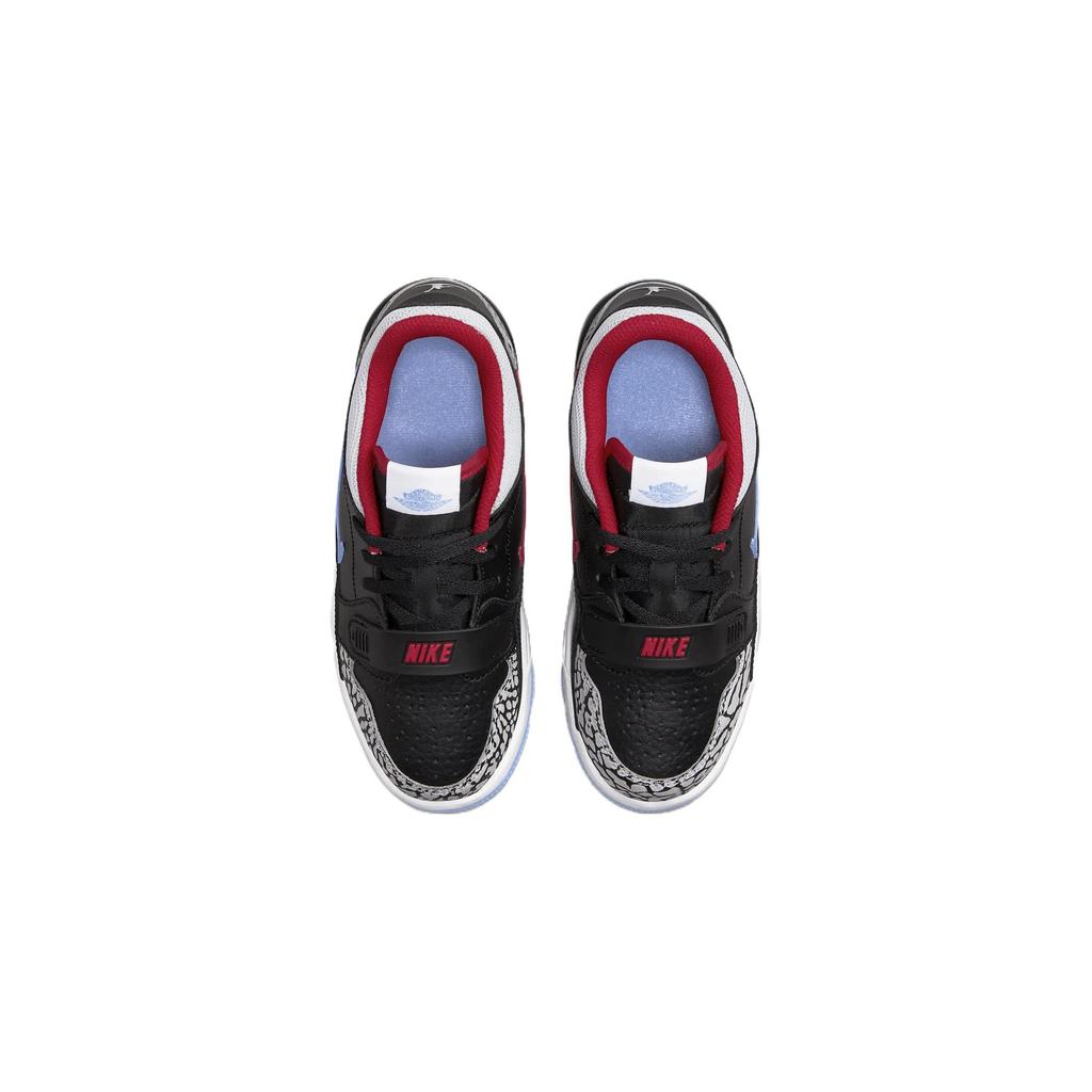 Jordan Legacy 312 Slip Resistant Low top Children's Basketball Shoes Black Blue White Children Aged 3 7 Years Old CD9055-004