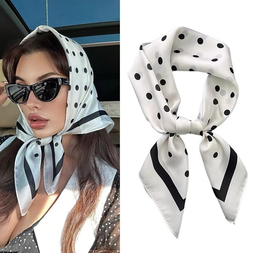 70x70cm Square Scarf Simulated Silk Headscarf Elegant Neck Scarf for Women