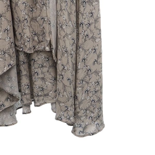 FRAY I.D Viscose Flower Print Five-quarter Sleeve One Piece FWFO221049 Women Used