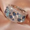 Bohemian Women's Couple's Fashionable and Elegant Glass Zircon Gift Ring
