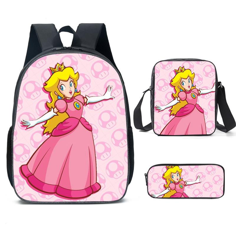Cartoon Backpack, Primary And Secondary School Students Three-Piece Set, School Bag, Backpack, Shoulder Bag, Pencil Case.