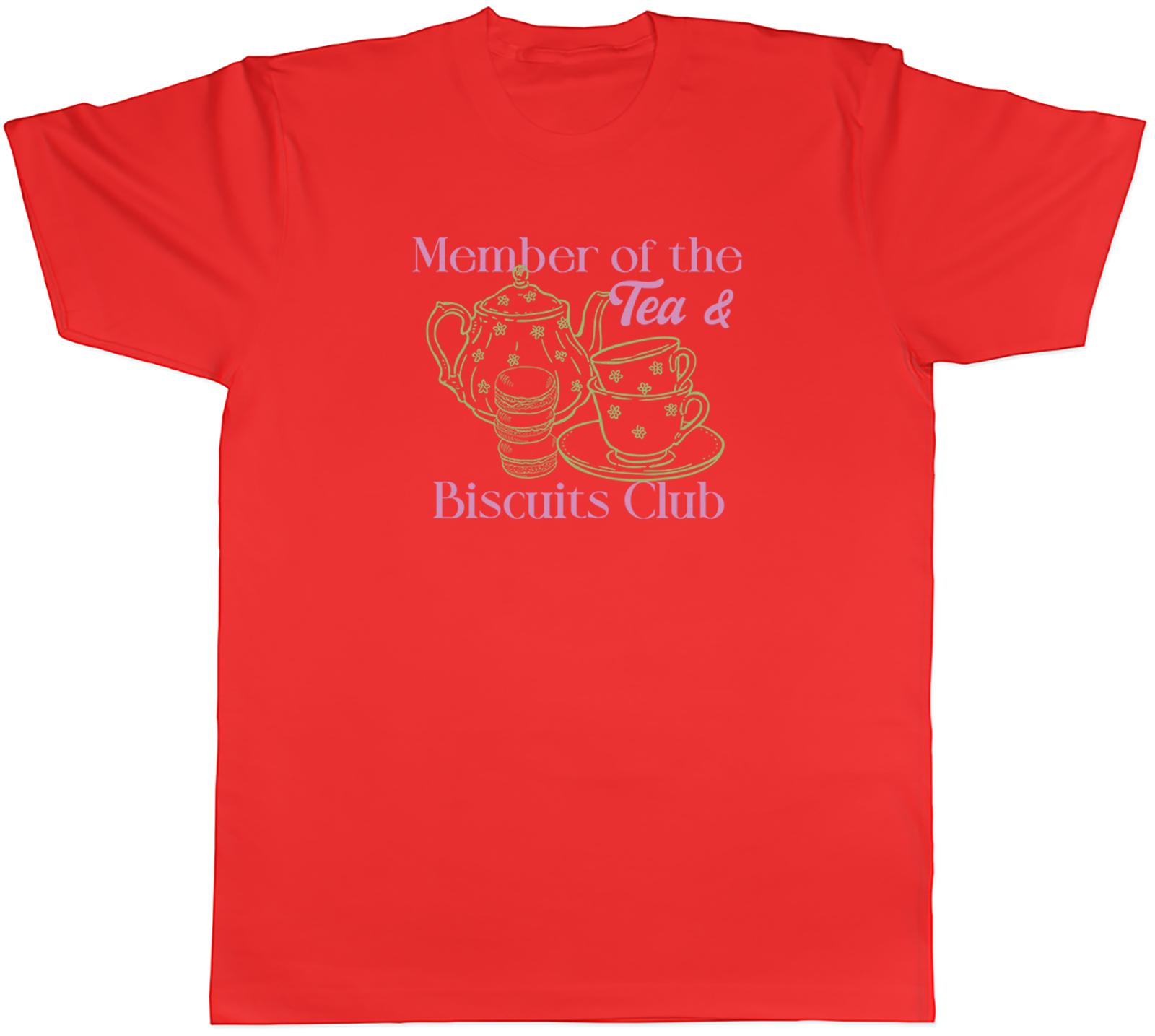 Member of the Tea and Biscuits Club Funny Mens TShirt Tee Gift Top S