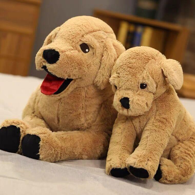Plush Toy Simulated Labrador Dog Doll Cute Golden Hair Yellow Dog Stuffed Toy Children Pet Doll