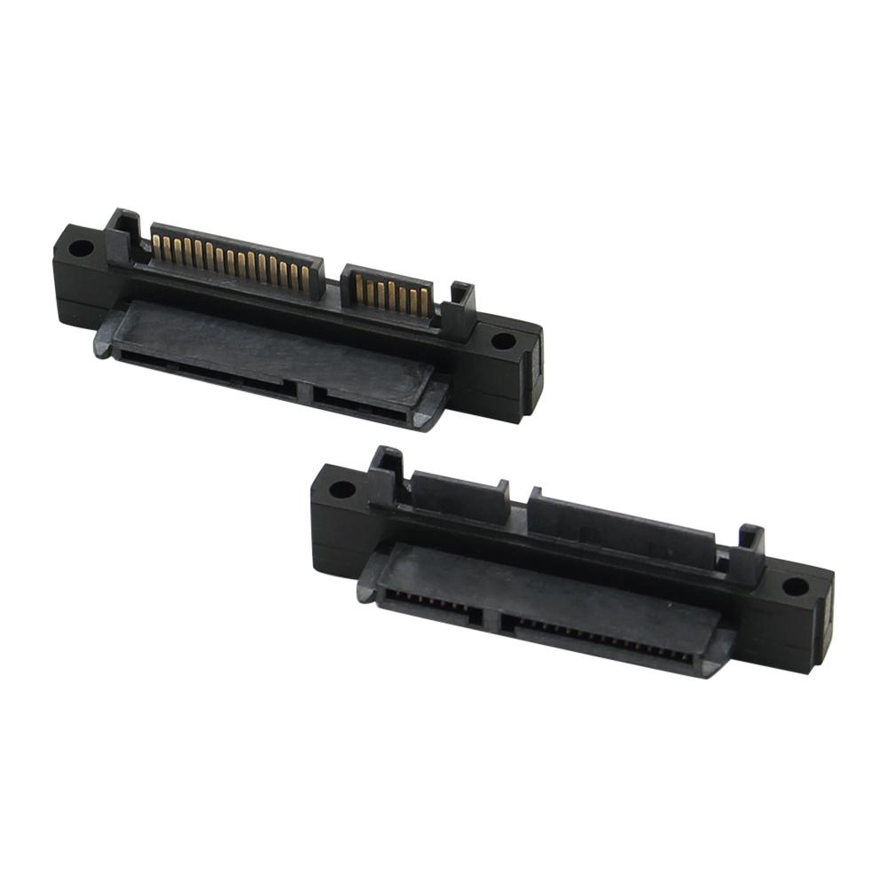 SATA Male to SATA Male Adapter Converter 22Pin Sata With 7pin+15pin FeMale to Male SATA Power Data Cable Black Replacement