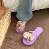 Summer Butterfly Orchid Flip Flops, Women's Sweet Vacation Style, Seaside Beach Sandals, Flip Flops, Flip Flops for Wearing Flat Shoes On The Outside
