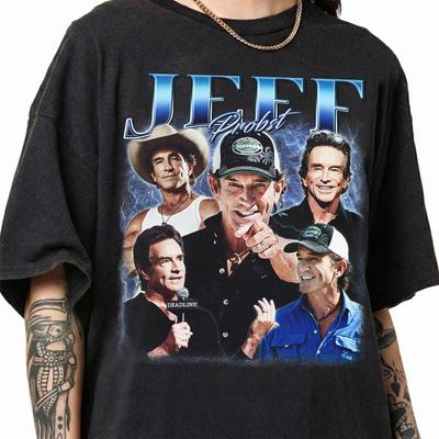 Tričko Comfort Colors Jeff Probst, Tričko ze seriálu Survivor, Vintage tričko Jeff Probst, Retro 90s Bootleg tričko Reality TV, Dárek pro fanouška Survivor